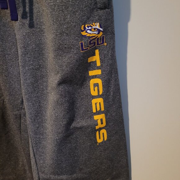 Knights Apparel LSU Tigers Gray Sweat Pants SZ L - Picture 2 of 5